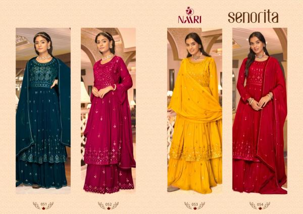 Naari Senorita Skirt Georgette Embroidery Designer Salwar suit